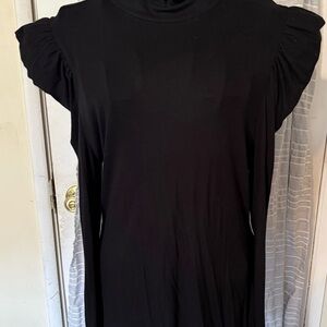 INC International Concepts Black Dress with Ruffled Detail